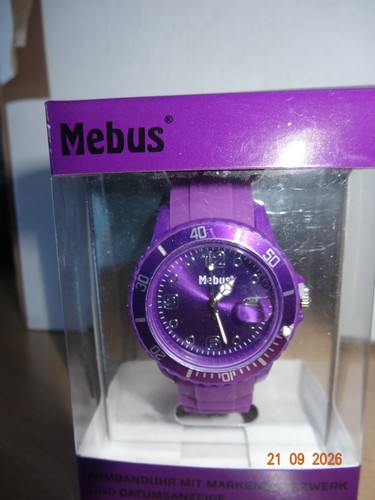 Armbanduhr mebus lila neu - mebus,,
