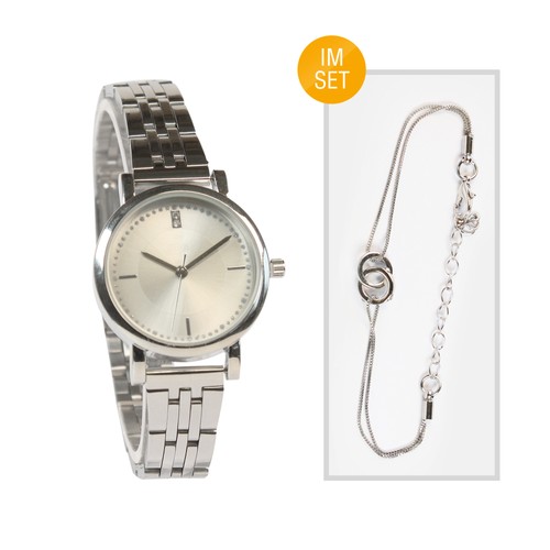 Damen armbanduhr silber - damen,