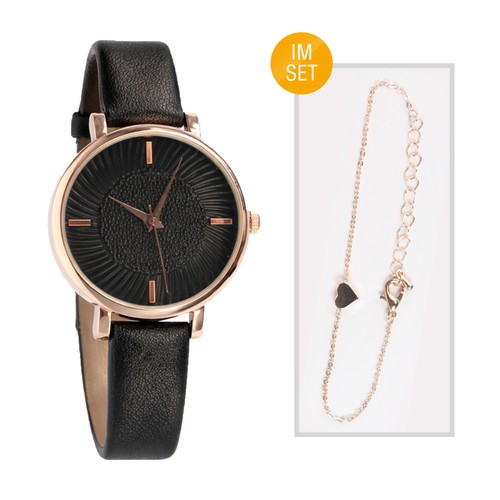 Damen armbanduhr schwarz - damen,