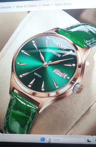 Lanmsom armbanduhr mit grünem - armbanduhr,