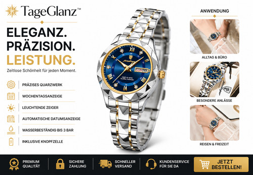 Armbanduhr damen edelstahl - damen,